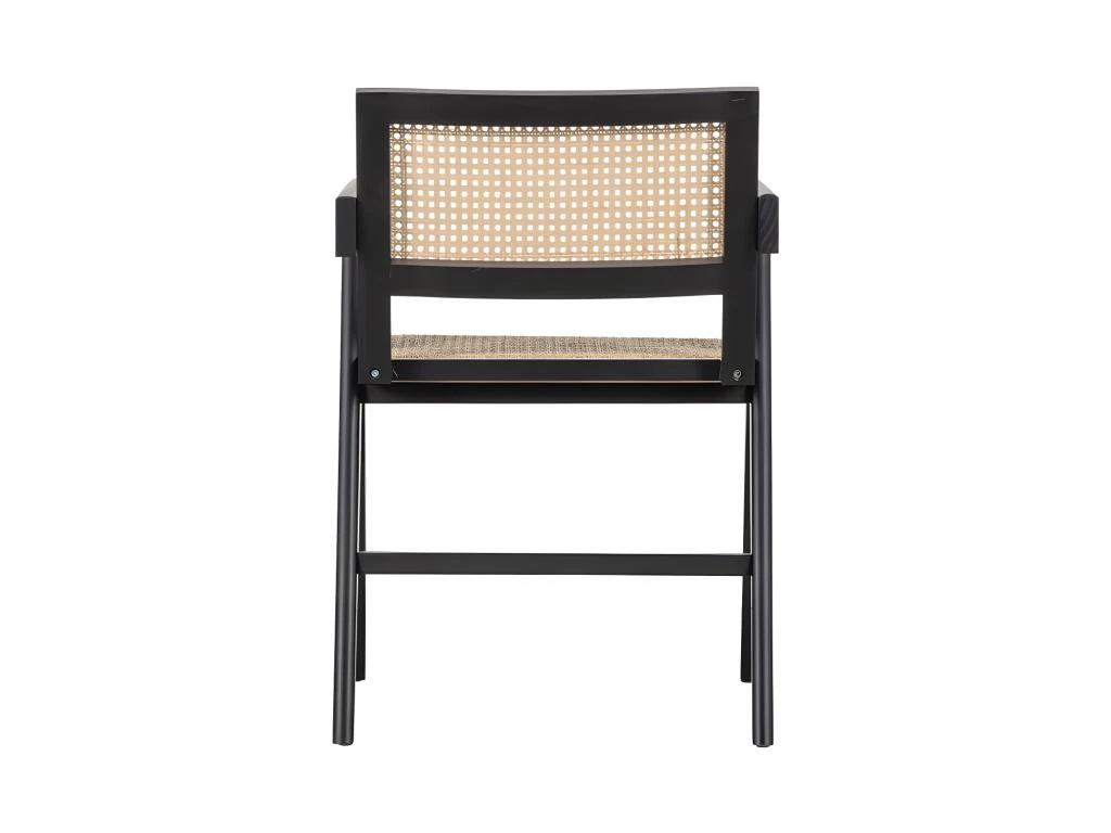 Gunn - Chaise En Bois Et Rotin - Couleur - Noir 5 Gunn - Chaise En Bois Et Rotin - Couleur - Noir – Image 5