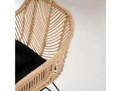 Nunuhai - Fauteuil De Table En Rotin - Couleur - Naturel -Meubles Soldes Magasin chaise 13296241