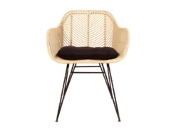 Nunuhai - Fauteuil De Table En Rotin - Couleur - Naturel -Meubles Soldes Magasin chaise 13296247