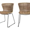 Wings - Lot De 2 Chaises Indoor/outdoor En Résine Tressée - Couleur - Naturel