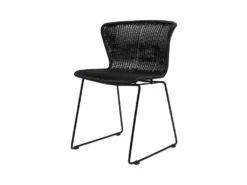 Wings - Lot De 2 Chaises Indoor/outdoor En Résine Tressée - Couleur - Noir -Meubles Soldes Magasin chaise 13389735