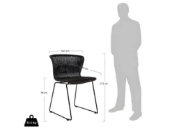 Wings - Lot De 2 Chaises Indoor/outdoor En Résine Tressée - Couleur - Noir -Meubles Soldes Magasin chaise 13389741