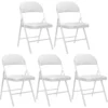 Lot De 5 Chaises Pliantes Blanches Rembourrées 7house