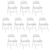 Lot De 10 Chaises Pliantes Blanches Rembourrées 7house