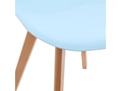 Chaise Pour Enfant En Bois Et Polypropylène Bleu H 58 Cm -Meubles Soldes Magasin chaise 13457827