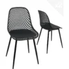 Lot De 2 Chaises De Cuisine Design Ajouré SELI (noir)
