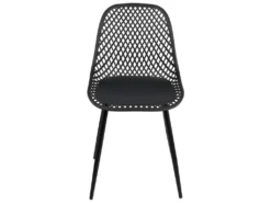 Lot De 2 Chaises De Cuisine Design Ajouré SELI (noir) -Meubles Soldes Magasin chaise 13581237