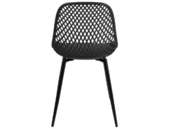 Lot De 2 Chaises De Cuisine Design Ajouré SELI (noir) -Meubles Soldes Magasin chaise 13581241