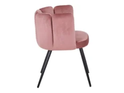 Lot De 2 Chaises Amela Velours Rose -Meubles Soldes Magasin chaise 13698237