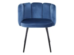 Lot De 2 Chaises Amela Velours Bleu -Meubles Soldes Magasin chaise 13698275