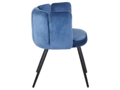 Lot De 2 Chaises Amela Velours Bleu -Meubles Soldes Magasin chaise 13698277