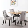 Chaise De Salle à Manger Windsor Simple - Rembourrage En Velours Moelleux Et Pieds En Bois Massif Robustes - Parfait Pour Votre Salle à Manger Et Salon - Gris Clair