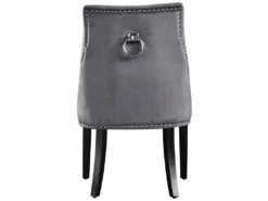 Ensemble De 4 Chaises De Salle à Manger Windsor - Rembourrage En Velours Moelleux Et Pieds En Bois Massif Robustes - Parfait Pour Votre Salle à Manger Et Salon - Gris Foncé -Meubles Soldes Magasin chaise 13971283