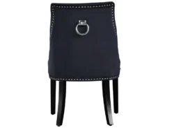 Ensemble De 2 Chaises De Salle à Manger Windsor - Rembourrage En Velours Moelleux Et Pieds En Bois Massif Robustes - Parfait Pour Votre Salle à Manger Et Salon - Noir -Meubles Soldes Magasin chaise 13971541