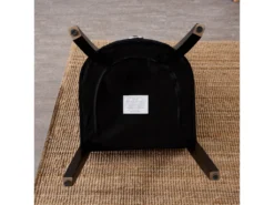 Ensemble De 2 Chaises De Salle à Manger Windsor - Rembourrage En Velours Moelleux Et Pieds En Bois Massif Robustes - Parfait Pour Votre Salle à Manger Et Salon - Noir -Meubles Soldes Magasin chaise 13971543