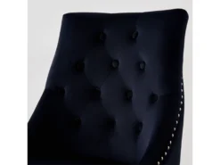 Ensemble De 2 Chaises De Salle à Manger Windsor - Rembourrage En Velours Moelleux Et Pieds En Bois Massif Robustes - Parfait Pour Votre Salle à Manger Et Salon - Noir -Meubles Soldes Magasin chaise 13971547