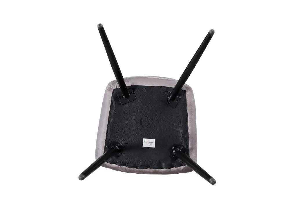 Ensemble De 2 Chaises De Salle à Manger Camden - Tapissées De Velours Avec Pieds En Métal - Gris Clair 6 Ensemble De 2 Chaises De Salle à Manger Camden - Tapissées De Velours Avec Pieds En Métal - Gris Clair – Image 6