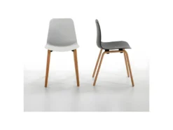 Quatuor De Chaises Blanc - LUCIE -Meubles Soldes Magasin chaise 14341159