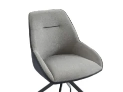 Lot De 6 Chaises En Tissu, Velours Côtelé Et Métal - Gris Et Anthracite - CHANILA 13 Lot De 6 Chaises En Tissu, Velours Côtelé Et Métal - Gris Et Anthracite - CHANILA -Meubles Soldes Magasin chaise 15692901