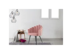 Chaise Design "Jeane" 85cm Rose -Meubles Soldes Magasin chaise 15736299