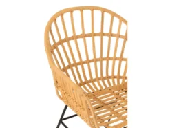 Chaise Design En Rotin "Keni" 80cm Naturel -Meubles Soldes Magasin chaise 15736843