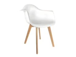 Lot De 2 Chaises Scandinave Enfant "Coque" 42cm Blanc -Meubles Soldes Magasin chaise 15744991