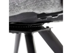 6x Chaises De Salle à Manger Fauteuil Lounge Avec Accoudoir Confortable Rotative En Tissu Gris Clair 04_0000860 -Meubles Soldes Magasin chaise 15778091