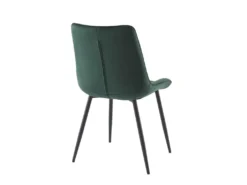 Lot De 2 Chaises Matelassées - Velours Et Métal Noir - Vert - OLLUA -Meubles Soldes Magasin chaise 15854351