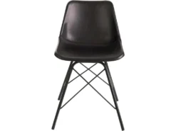 Chaise Loft Cuir Metal Noir Benarkin -Meubles Soldes Magasin chaise 15866077