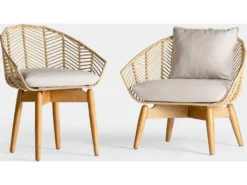 Chaise Plissé Rattan -Meubles Soldes Magasin chaise 15866349