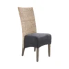 Chaise Rotin Et Teck Teinté Gris Prestige