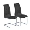 Lot De 2 Chaises AUDE En Cuir Synthétique - Noir