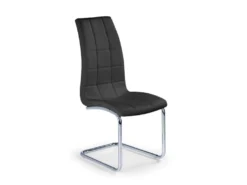 Lot De 2 Chaises AUDE En Cuir Synthétique - Noir -Meubles Soldes Magasin chaise 17568599