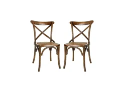 Duo De Chaises Bois Foncé - BRETT