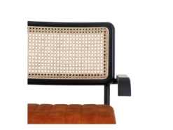 Duo De Chaises à Accoudoirs Métal/Rotin/Orange - MARIETTE -Meubles Soldes Magasin chaise 17626393