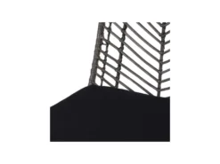 Chaise Rotin Gris/Métal - MARTINE -Meubles Soldes Magasin chaise 17635265