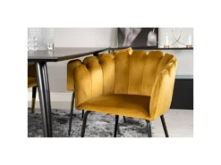 Fauteuil En Velours Et Métal Limhamn -Meubles Soldes Magasin chaise 17707677