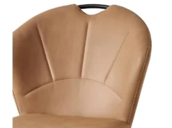 Chaise Simili Marron Avec Poignée SC2 Pieds Métal - Marron -Meubles Soldes Magasin chaise 18081545