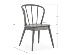 Pack 2 Chaises Brisa En Bois Coleur Noyer -Meubles Soldes Magasin chaise 18377209