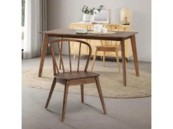 Pack 2 Chaises Brisa En Bois Coleur Noyer -Meubles Soldes Magasin chaise 18377211