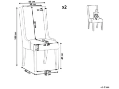 Lot De 2 Chaises De Salle à Manger Gris Clair CHAMBERS -Meubles Soldes Magasin chaise 18447541