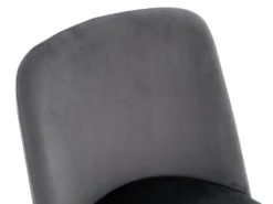 Lot De 6 Chaises En Velours Et Métal Effet Bois - Gris - MINAGRI 13 Lot De 6 Chaises En Velours Et Métal Effet Bois - Gris - MINAGRI -Meubles Soldes Magasin chaise 18456153