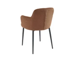 Lot De 6 Chaises En Velours Côtelé Et Métal - Terracotta - CELOLA De Pascal MORABITO -Meubles Soldes Magasin chaise 18636861