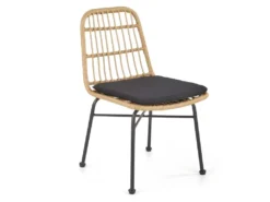 Chaise En Rotin Synthétique 47 X 45 X 85 Cm - Naturel