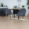Lot De 2 Chaises De Salle à Manger Scandinaves En Velours Gris ZOMBA GREY VELVET