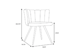 Chaise Assise En Tissu Bouclette Blanc Ariel -Meubles Soldes Magasin chaise 19395745