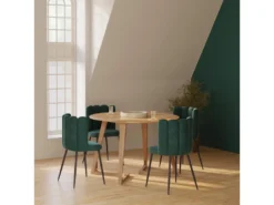 Chaise Rosy En Velours Vert (lot De 2) -Meubles Soldes Magasin chaise 19471663