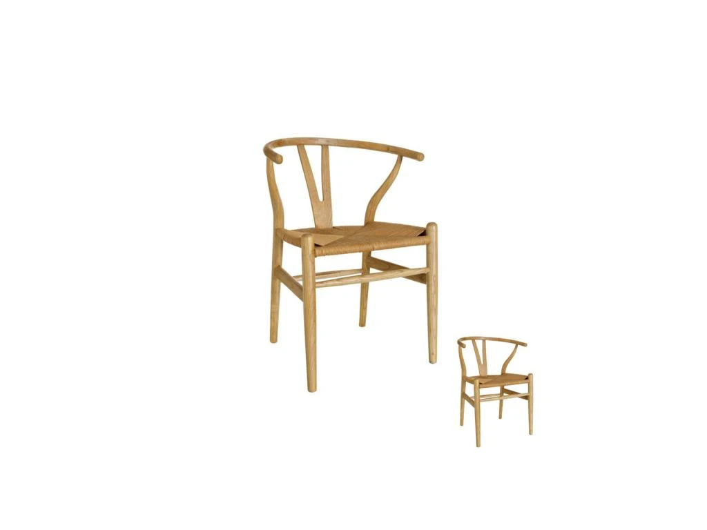 Duo De Chaises Bois Naturel Avec Assise Paillage - BRETT 1 Duo De Chaises Bois Naturel Avec Assise Paillage - BRETT