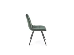 Chaise Design En Tissu Velours 46 X 58 X 83 Cm - Vert Foncé -Meubles Soldes Magasin chaise 19816681