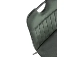 Chaise Design En Tissu Velours 46 X 58 X 83 Cm - Vert Foncé -Meubles Soldes Magasin chaise 19816693